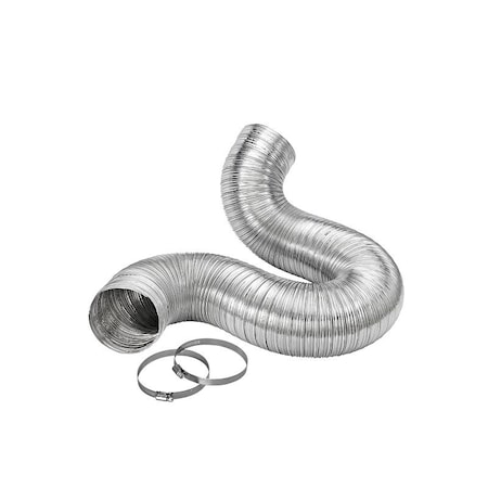 Lambro Semi-Rigid Transition Duct Kit, 4 in, 8 ft L, Aluminum 3120UL