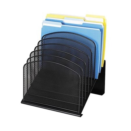 Betterbeds Onyx Mesh Desk Organizer - 8 Slanted Sections - Black BE874953