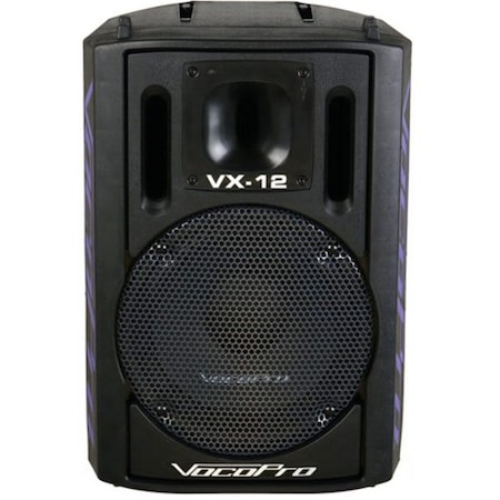 Vocopro VX-12 2-way Speaker - 250 W RMS - 500 W (PMPO) Woofer Tweeter Midrange - 8 Ohm VX-12
