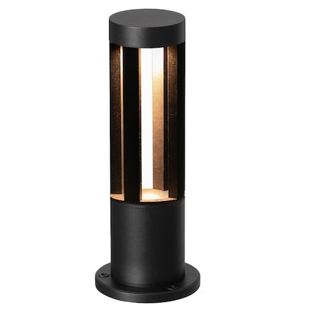 Gardenised 15.75-Inch Round LED Bollard Path Lights - Durable Decorative Aluminum Wired Landscape QI004596-16
