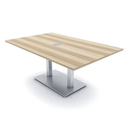 Skutchi Designs Rectangle Conference Table With Power, 48 in W, 72 in L, Brown HAR-REC-48X72-DOU-K525-ESIL