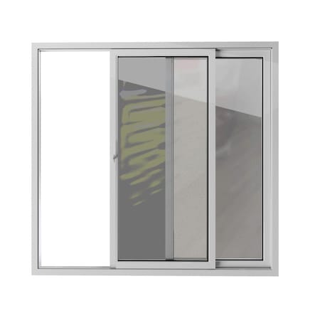 Vdomdoors Patio Exterior Metal-Plastic Sliding Doors / Patio 8166 White Silk 72" x 80" Left active door / Tem PATIO8166WS-7280-LH