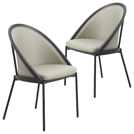 Leisuremod Urbane Collection Modern Dining Chair With Olive Green, 2PK UC21OG2