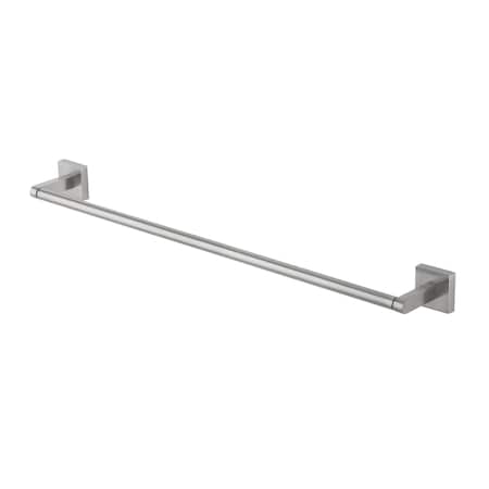 Gliderite Hardware Alpine Collection 24 in. Towel Bar Satin Nickel Bathroom Hardware 9024-SQ-SN-1