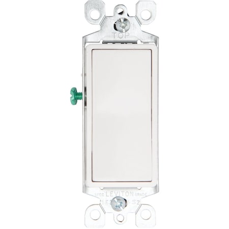 Leviton Decora Illuminated Rocker White 15A Grounded 3-Way Switch R12-L5613-2LW