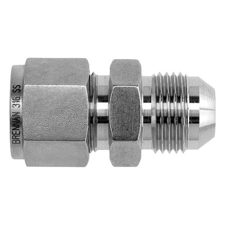 Brennan Industries Strt, SS, Comp. 1 in, Comp. 1/16 in NS2402-16-16-SS