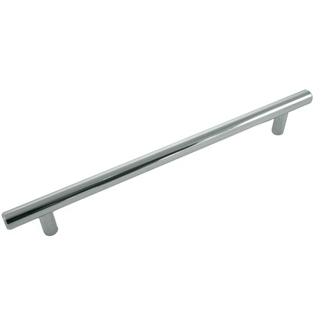 Grilltown 192 mm C and C - 241 mm O and A Steel T - Bar Pull - Polished Chrome GR6934