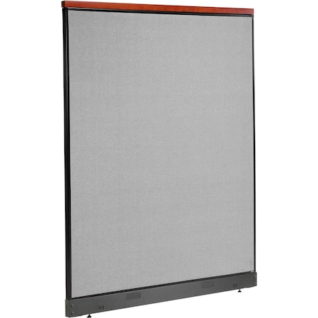 Global Industrial Interion Deluxe Non-Electric Office Partition Panel with Raceway, 60-1/4"W x 101-1/2"H, Gray 695790DNGY