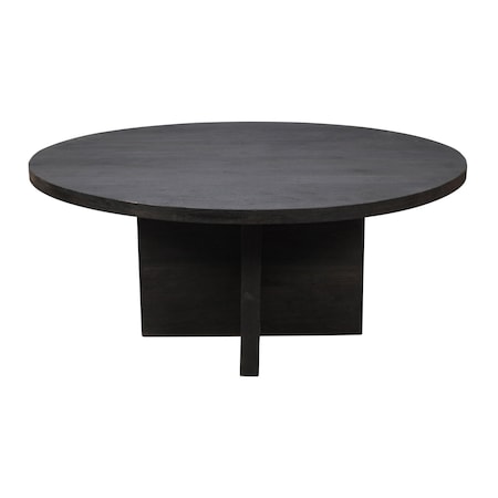 Homeroots 60" Gray Rounded Solid Wood Pedestal Base Dining Table 488706
