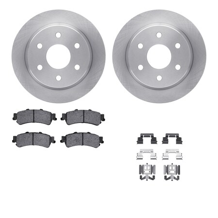 Dynamic Friction Co DFC Brake Rotor with 5000 Brake Pads and Hardware Kit 6512-48247