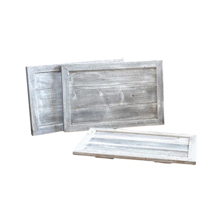 Homeroots 23" Gray White Wash Plank Christmas Tree Collar 379887