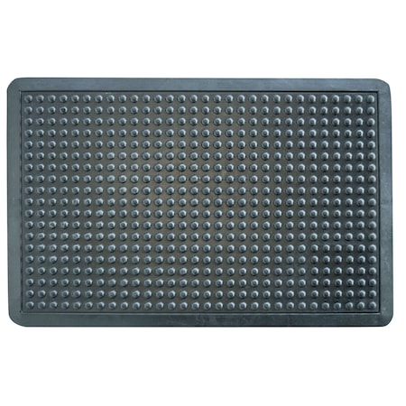 Amerihome Rubber Mat, 24 in L x 25.5 in W, Rubber, Black RMBBL23