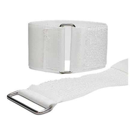 Zoro Select Cinch Strap, No Adhesive, 12 in, 1 in W, White, 10 PK 1X12NNVST