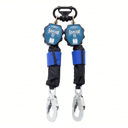 Werner Bantam Self-Retracting Lifeline, Quick-Connect, Steel, 2 Leg(s), 400 lb Weight Capacity R431006