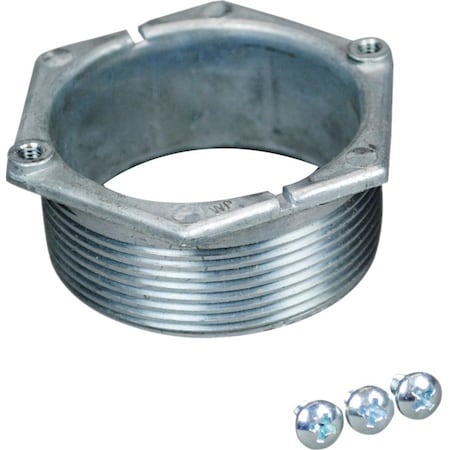 Wiremold Locking Nipple, Gray, Aluminum 1124L-1