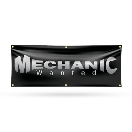 Signmission Mechanic Wanted, 24 Inch x 72 Inch, Vinyl Banner B-72-30733