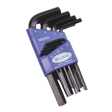 Williams 9 Piece Metric L-Shape, Hex Key Set JHW10509