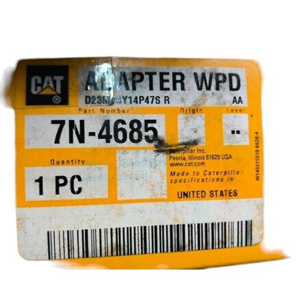 Caterpillar ADAPTER WPD, CATERPILLAR OEM 7N4685 7N4685