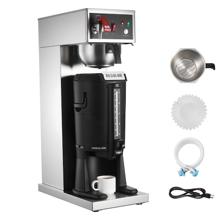 Vevor Commercial Drip Coffee Maker 16-17 Cups with 2.5 L Thermal Carafe Office FRP286-BV