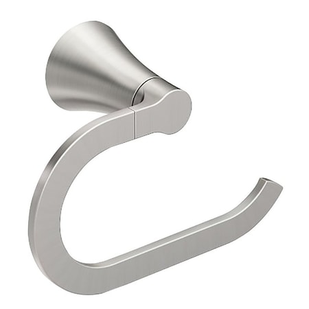 Moen Mikah Series Towel Ring, Zinc, Brushed Nickel, Wall Mounting Y0786BN