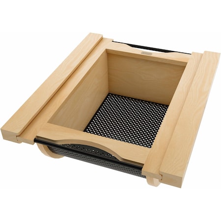 Revashelf Drawer Produce Wood 17-11/16in W Black 4SSB-18-MPMB
