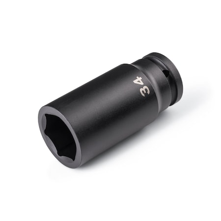 Tekton 3/4 Inch Drive x 34 mm Deep 6-Point Impact Socket SID33134
