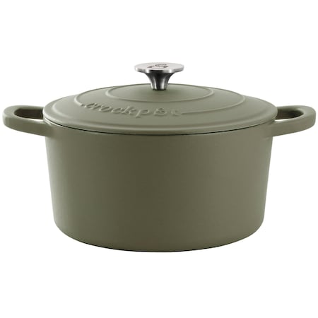 Crockpot Artisan 7 Quart Enameled Cast Iron Dutch Oven in Matte Green 138506.02
