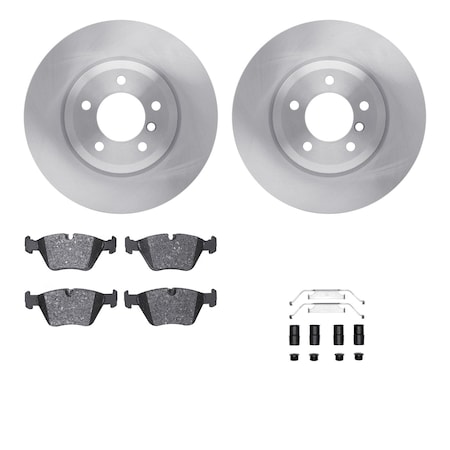 Dynamic Friction Co DFC Rotors with EURO 5000 Ceramic Brake Pads includes Hardware 6612-31181