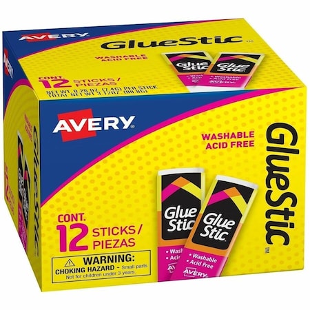Avery Glue Stick, Blue, 0.74 oz AVE00166