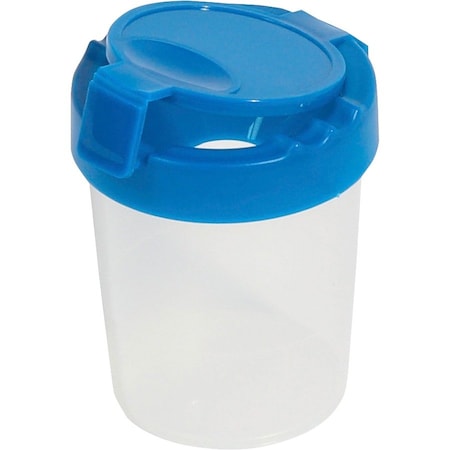 Deflecto Antimicrobial No Spill Paint Cup, 3.46 w x 3.93 h, Blue 39515BLU