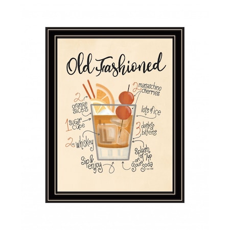 Homeroots Old Fashioned 1 Black Framed Print Wall Art 416162