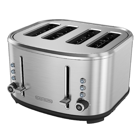Black & Decker Stainless Steel 4 Slice Toaster with Extra Wide Slots TR4300SSD