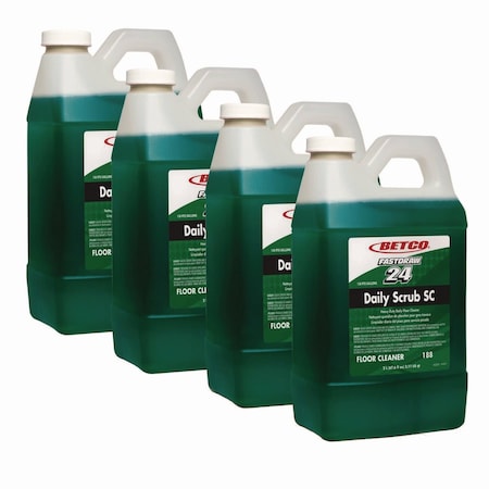 Betco Daily Scrub SC FastDraw Floor Cleaner, 2 L Bottle, 4PK 1884700