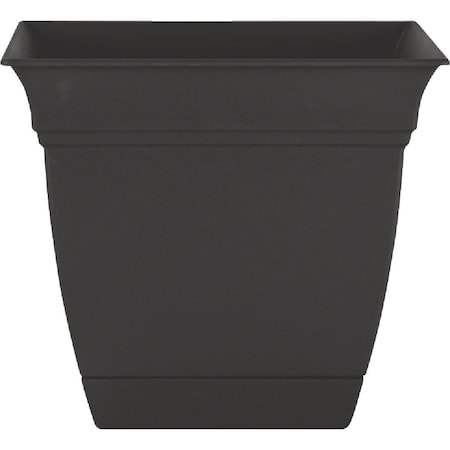 Hc Companies Eclipse 12'' x 12'' x 10.50'' Resin Black Planter ECP12005G18