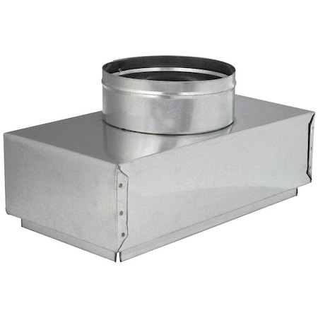 Imperial Duct Boots, 14 in L, 6 in W, 12 in H, 30 ga Gauge, Steel, Galvanized GVL0132-B