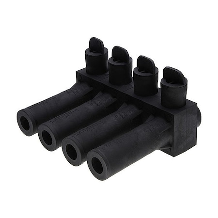 Polaris MultitapConnector, Alum, Blk, Hex, 4Port ISPB600-4