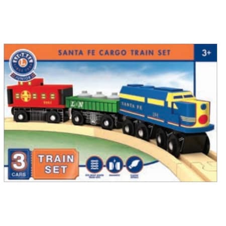 Lionel Santa Fe Cargo Wood Toy Train Set 42018