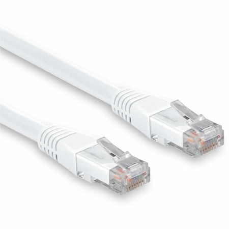 Rocstor 2 FT CAT6 ETHERNET CABLE - MOLDED -WHITE Y10C808-WT
