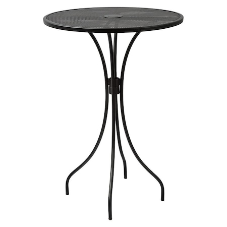 Bfm Seating Barnegat Bar Height Table 30in Round E-Coated, Powder Coated Micro-Mesh Steel - Black SU30RBL-T