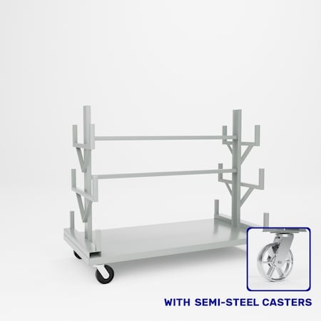 Pucel Bar & Rod Truck, 72 in W x 36 in D x 60 in H, Light Blue BRT-72S