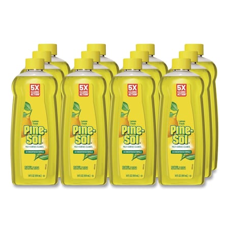 Pine-Sol Multi-Surface Cleaner, 14 oz, Lemon Fresh, 12 PK 60148CT