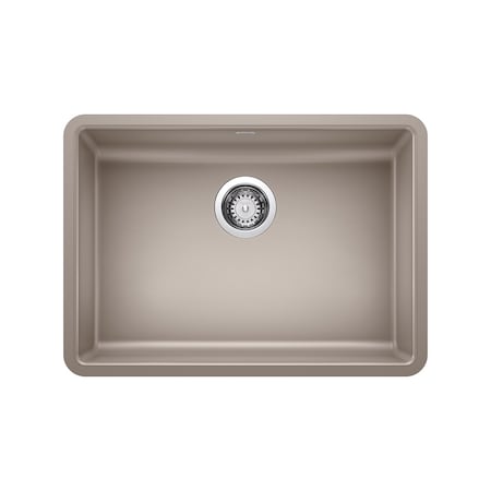 Blanco Precis SILGRANIT 25in ADA Single Bowl Undermount Kitchen Sink - Truffle 442540