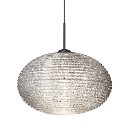 Besa Lighting Besa Pape 10 Pendant, Glitter, Black Finish, 1x 100W MAX E26 Base 1JT-4912GL-BK
