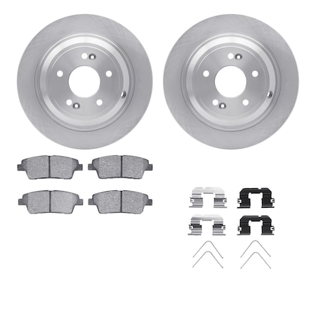 Dynamic Friction Co DFC Brake Rotor with 5000 Brake Pads and Hardware Kit 6512-03351