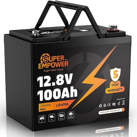 Super Empower 12V 100Ah LiFePO4 Fast Charging Battery LIFP4100AH