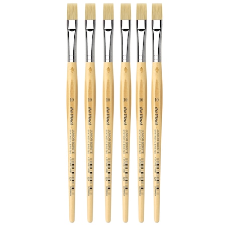 Da Vinci JUNIOR BORSTE Synthetic Student Brush, Synthetic, Tempera, Flat, Series 329, Size 10, 6PK VA-329_10