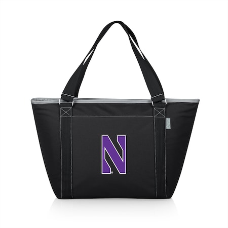 Picnic Time Family Of Brands NCAA Northwestern Wildcats Topanga Tote Cooler Bag - Soft Cooler Bag - Picnic Cooler, Black 619-00-175-434-0