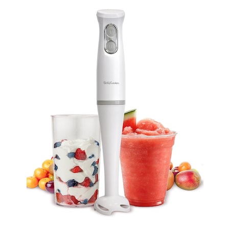 Betty Crocker Betty Crocker2-speed Hand Blender With 20-ounce Mixing Beaker, Immersion Blender, White BC-4307W