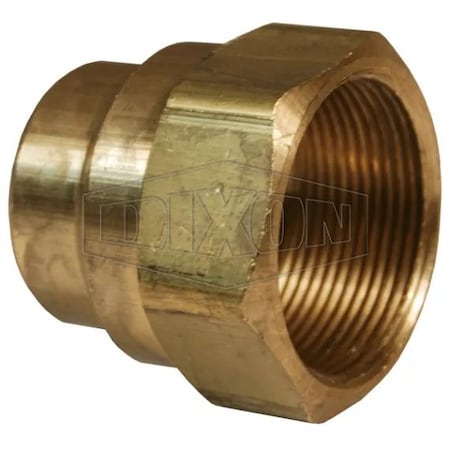 Dixon Air Brake Hose Nut, 3/8 in x 1-3/32-20 Nominal, Hose x FNPT End Style, 360 Brass Alloy, Domestic 61RB-08