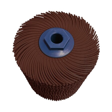 Dedeco SUNBURST 4" x 4" TC BROWN 36 GRIT 5/8"-11 2391